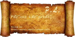 Pécsi László névjegykártya